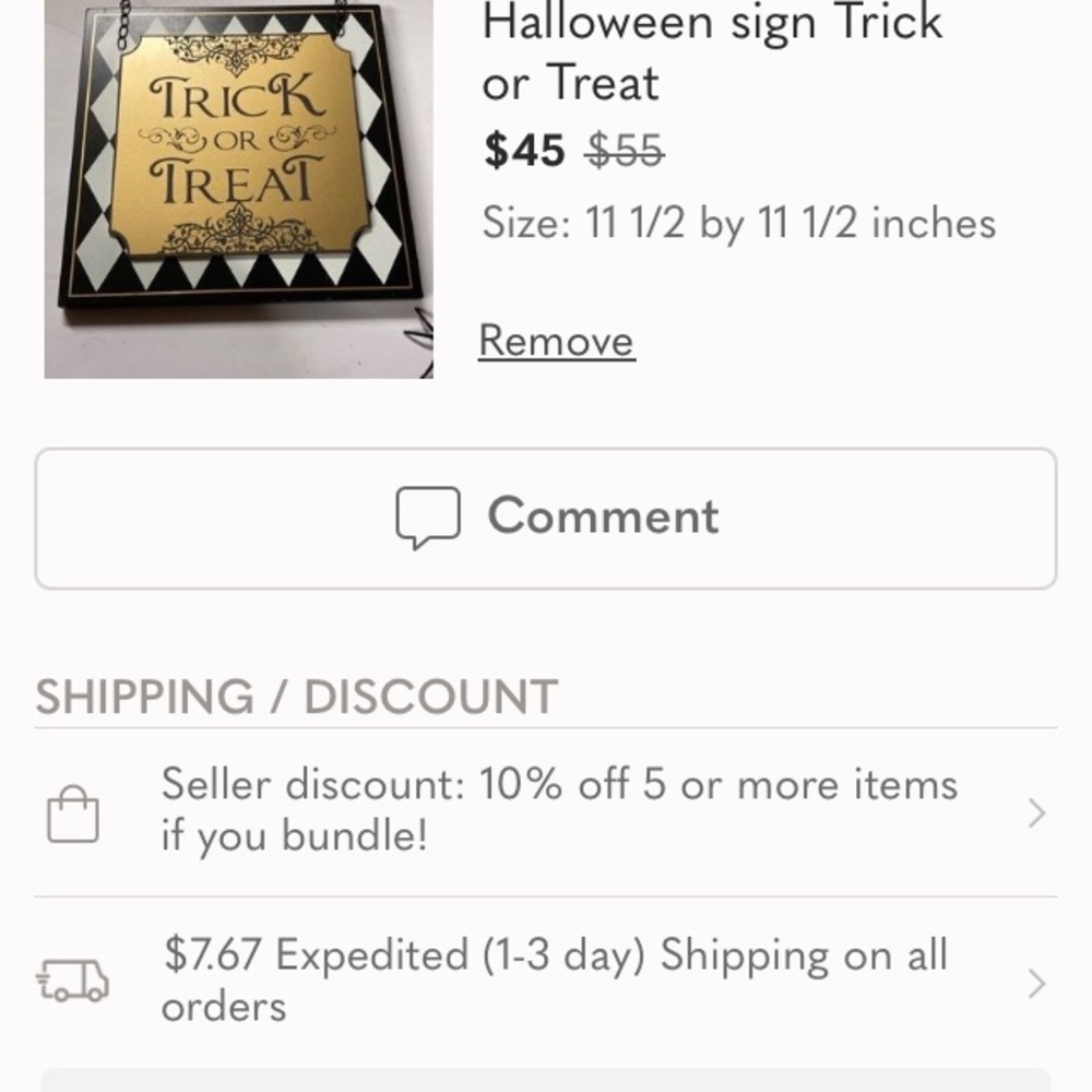 Two trick or treat signs